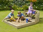 Wooden Sandpit & Bench